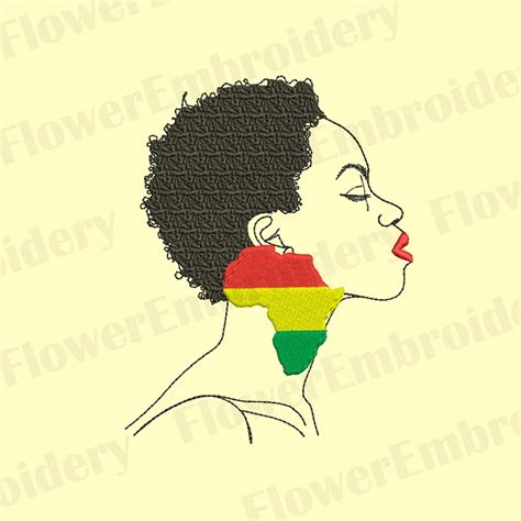 African American Woman Embroidery Black Woman Are Dope Pes Black Lives