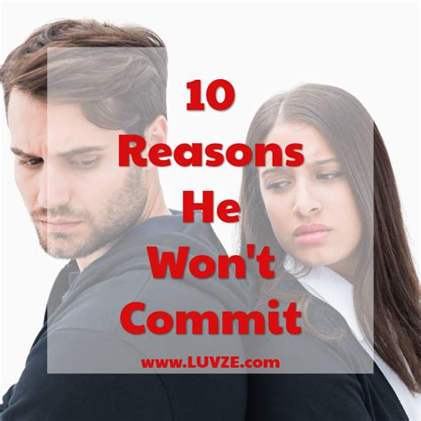 10 Signs Why He Wont Commit And What To Do About It