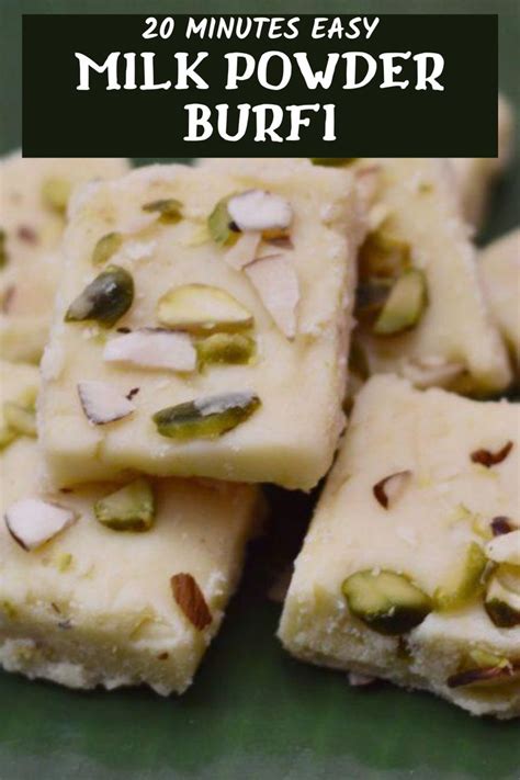 Milk Powder Burfi Instant Burfi Under Minutes Recipe Burfi