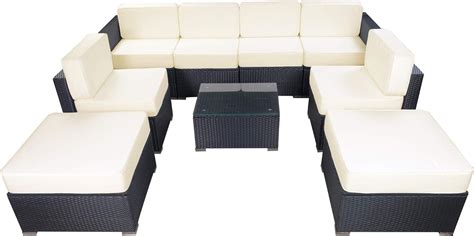 Amazon Mcombo Patio Furniture Sectional Set Outdoor Wicker Sofa