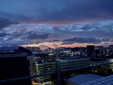 Premium Photo | A view of the city from the balcony of the hotel.