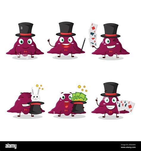 A Delta Covirus Magician Cartoon Character Perform On A Stage Vector