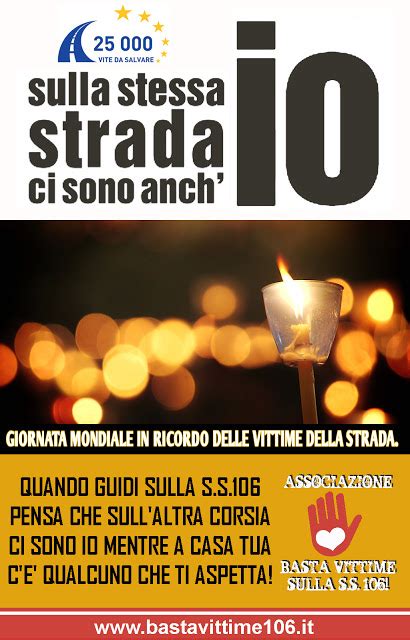 STRADA STATALE 106 Si Celebra La Giornata Del Ricordo Delle Vittime