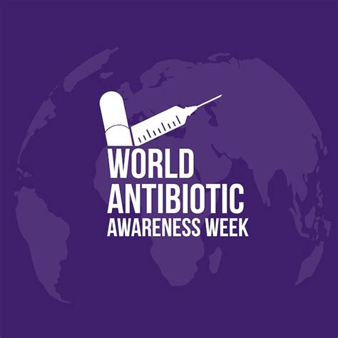 Premium Vector World Antibiotic Awareness Week Logo Template