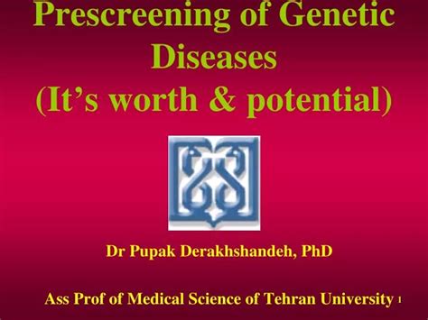 Ppt Prescreening Of Genetic Diseases Its Worth And Potential