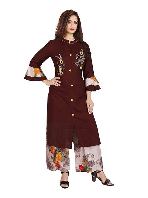 Buy Sanganeri Kurti Women S Rayon Embroidered Kurta With Printed