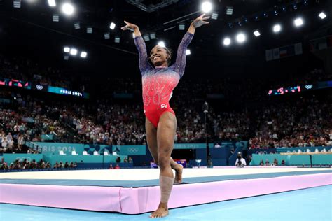 Simone Biles wins silver in floor exercise at Paris Olympics, is most decorated American gymnast