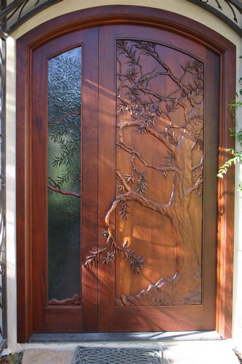 Hand Carved Wood Front Door | Carved doors, Unique doors, Beautiful doors