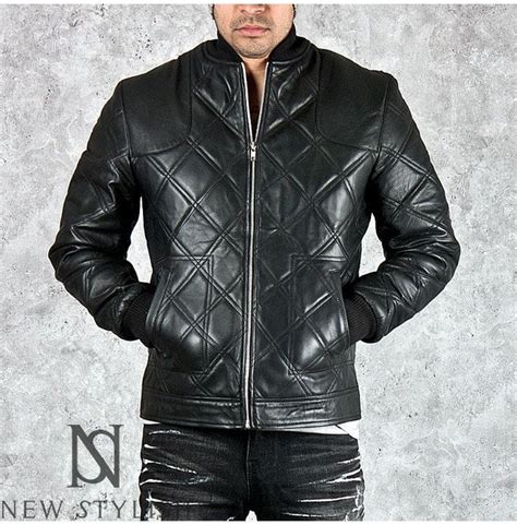 Fully Quilted Banded Hem Leather Jacket 68 Rebelsmarket