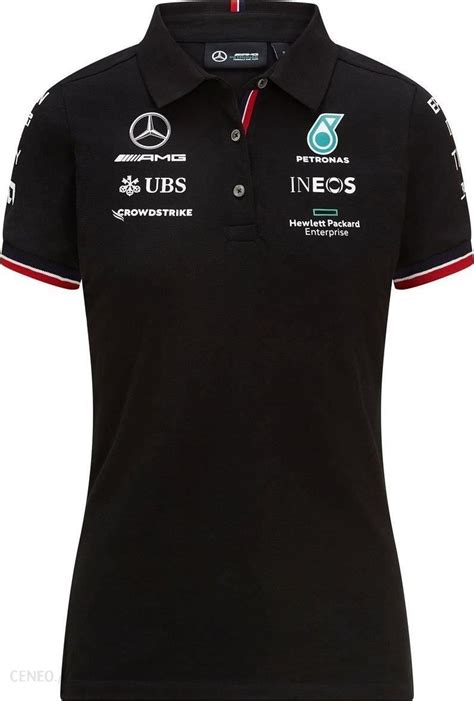 Mercedes Amg Petronas F Team Koszulka Polo Damska Czarna Ceny I