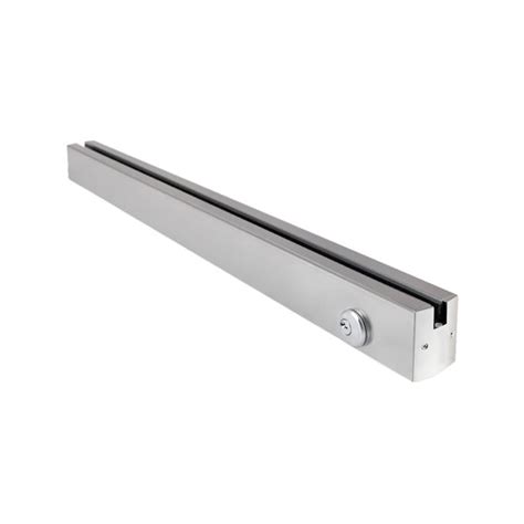 Herculite 2 12 In Square 35 34 In Length Door Rail With Bottom Lock