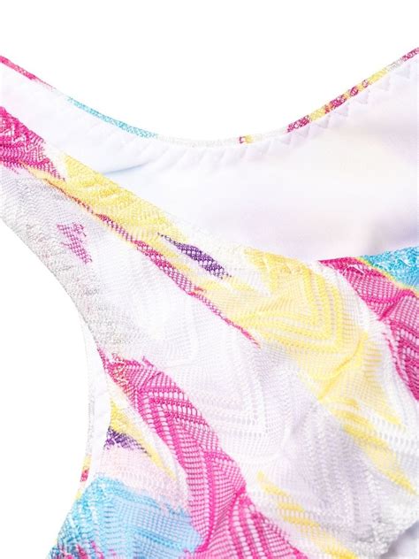 Missoni Asymmetric Zigzag Weave Bikini Set In Pink Modesens