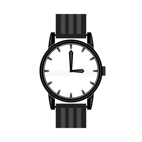 Wrist Watch Icon In Classic Design Isolated On White Background Stock