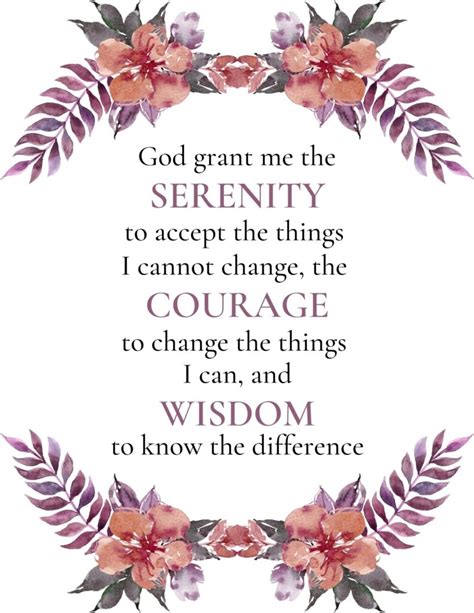 Serenity Prayer Full Version Printable