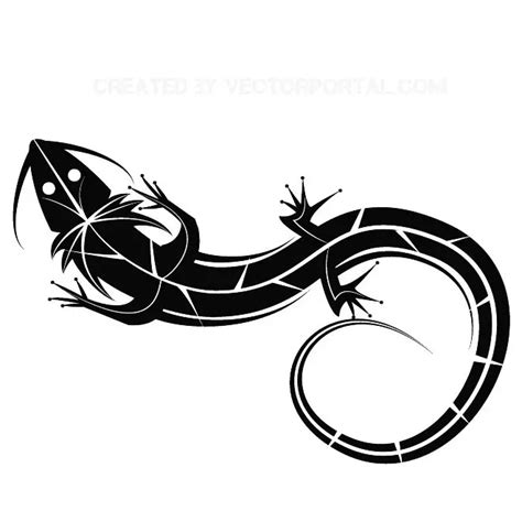 Lizard Silhouette Vector