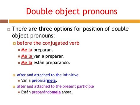 Chapter 7 Double Object Pronouns