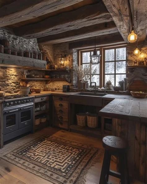 Pin On Cabin Fever In 2024 Rustic Kitchen Design Rustic House Plans