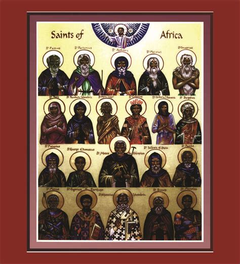 AFRICAN SAINTS | Sanderson Icons | African, Painting illustration, Saints