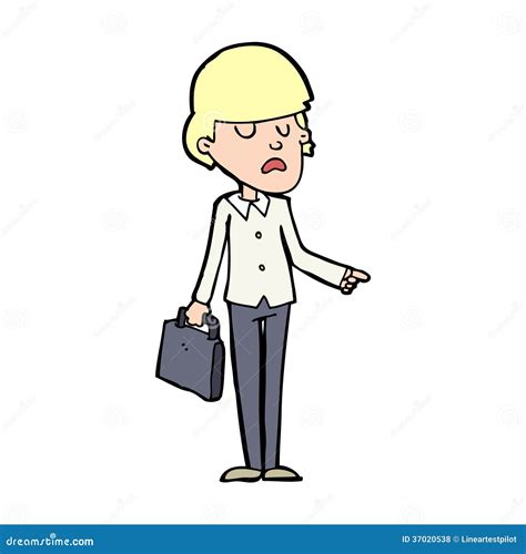 Cartoon Arrogant Businessman Pointing Stock Vector Illustration Of