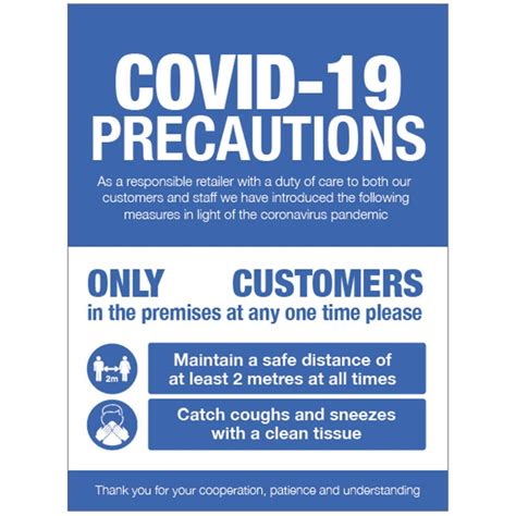 COVID-19 Precautions - Blue