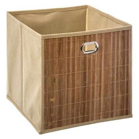 Boîte De Rangement Pliable Bambou 31x31cm Naturel