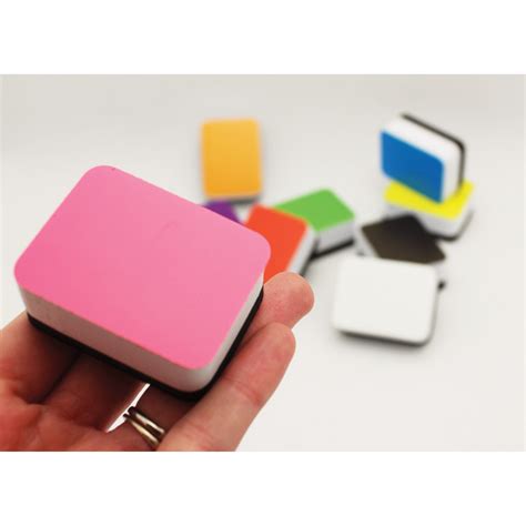 (3 Pk) Asst Colors Mini Whiteboard Erasers Non Magnetic | Whiteboard ...