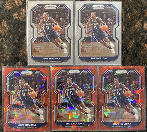 2020 21 Panini Prizm Jrue Holiday Red Cracked Ice Prizm 3 New Orleans