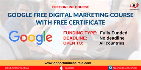 Google Free Digital Marketing Course Free Certificate Digital