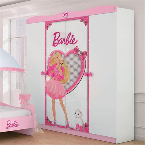 Barbie Guarda Roupa - Guarda Roupa Infantil Barbie Star 4 Portas E 2 Gavetas Internas - Pura ...