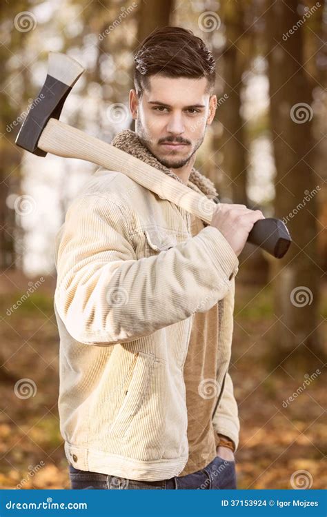 Man With Axe Stock Images Image 37153924