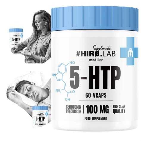 5 HTP Hiro Lab 100 mg 60 caps UKŁAD NERWOWY STRES MOCNY SEN osiągnij