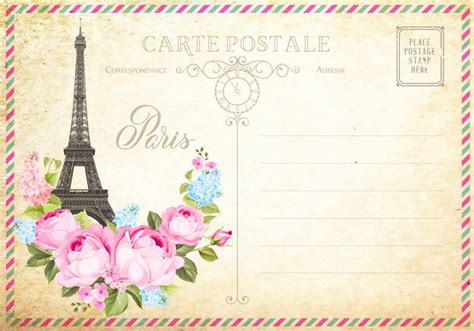 Antigua postal en blanco con sellos de c... | Premium Vector #Freepik # ...