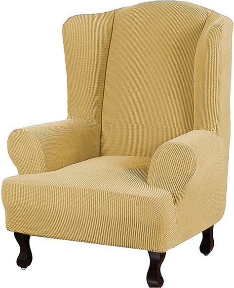 Amazon.com: Konsilsa Wing Chair Slipcover, 1 Piece Jacquard Wingback ...