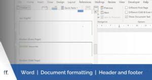 Word Header and Footer Design - Formatting Fundamentals