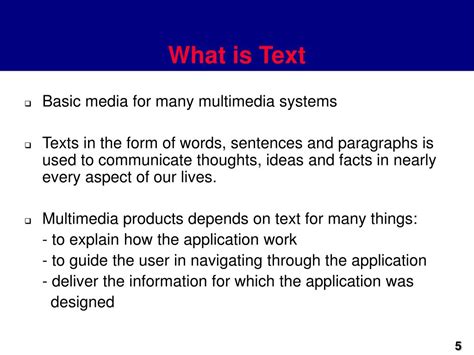 Ppt Lecture 4 The Uses Of Text In Multimedia Powerpoint Presentation