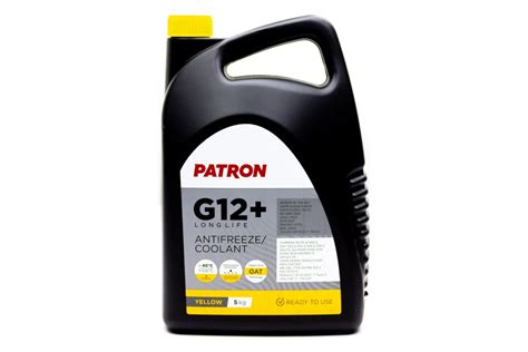 Антифриз PATRON 5 кг (4.4 л), желтый, готовый, YELLOW G12+, TL 774-D/F ...