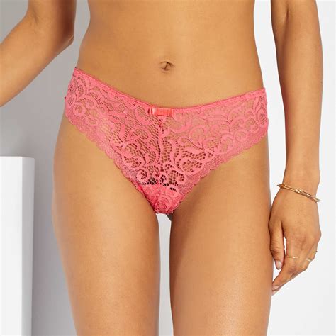 Tanga Envie De Lingerie Lingerie Du S Au Xxl Rose Kiabi