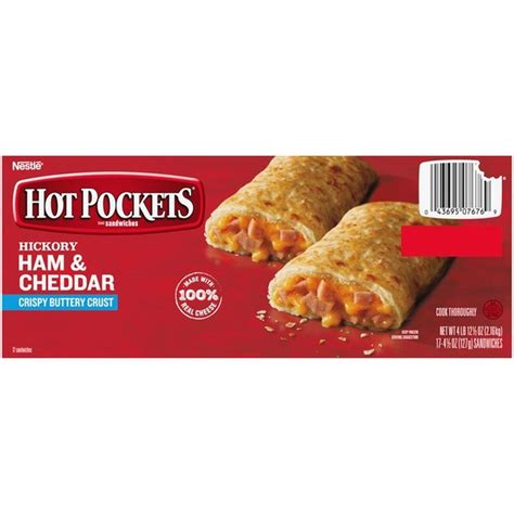 Hot Pockets Hickory Ham Cheddar Frozen Sandwiches Oz Instacart