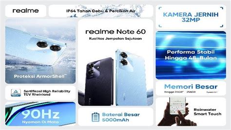 Ponsel Tahan Banting Realme Note Rilis Di Indonesia Harga Rp