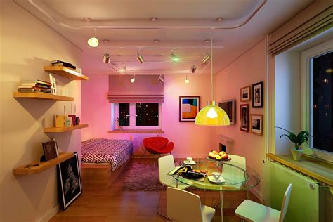 Vibrant Colors Enhance Appeal Of Small Studio Apartment Idesignarch