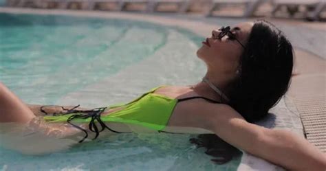 Sexy Woman In Bikini Lying Relaxing In T Stock Video Pond