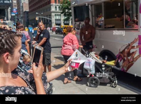A Re Branded Big Gay Ice Cream Truck Gives Out Free Ice Cream And Frozen Ices To The Assembled