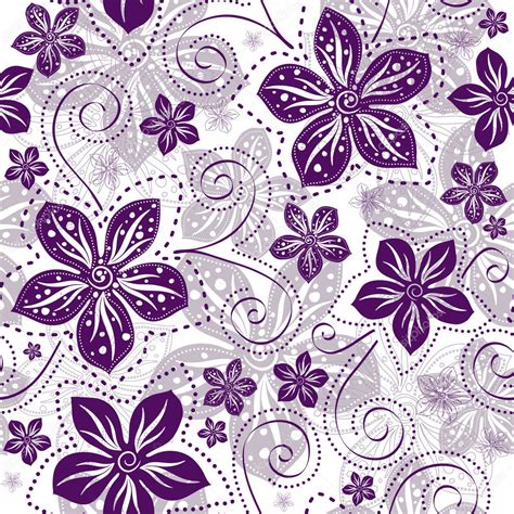 Seamless White Violet Floral Pattern — Stock Vector © Olgadrozd 10211574