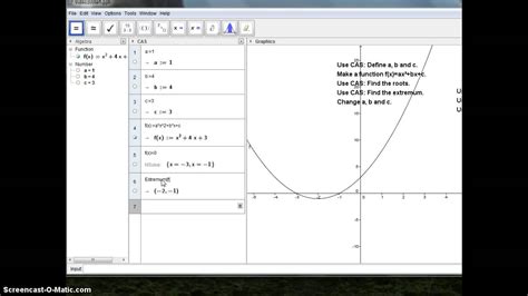 GeoGebra Introduction CAS With Polynomials YouTube