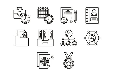 Organization Outline Icons Bundle Graphic By Maan Icons Creative