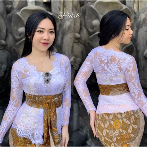 Jual Kebaya Bali Jadi Brokat Semi Prancis Metalik Premium Special Jumbo