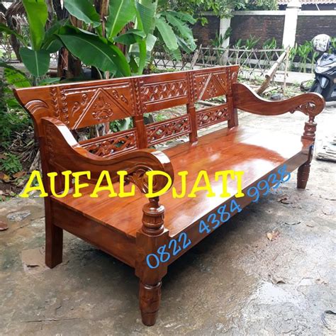 Jual Bangku Teras Kursi Tamu Bale Bale Risban Daybed Antik Kayu Jati Di