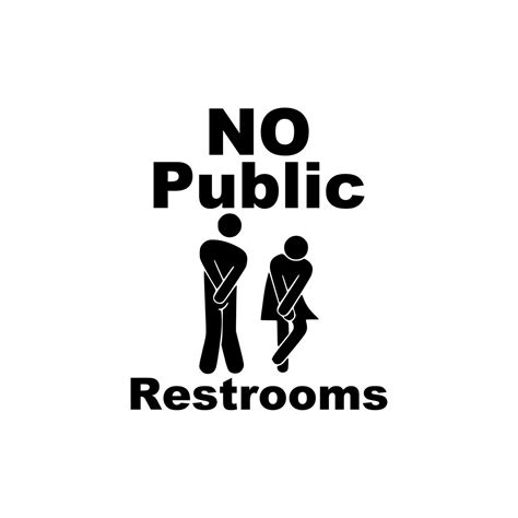 No Public Restroom Sign Printable - Printable Templates