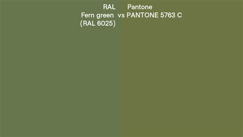 Ral Fern Green Ral 6025 Vs Pantone 5763 C Side By Side Comparison