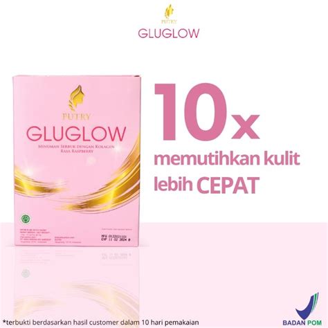 Jual Gluglow Minuman Collagen Pemutih Badan Cepat Collagen Drink